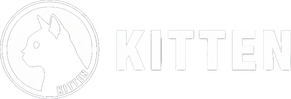 Kitten Logo White